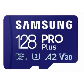 Карта памяти microSDXC Samsung Pro PLUS 128 ГБ, UHS-I U3, Class 10, 180 МБ/с (MB-MD128SA) + адаптер